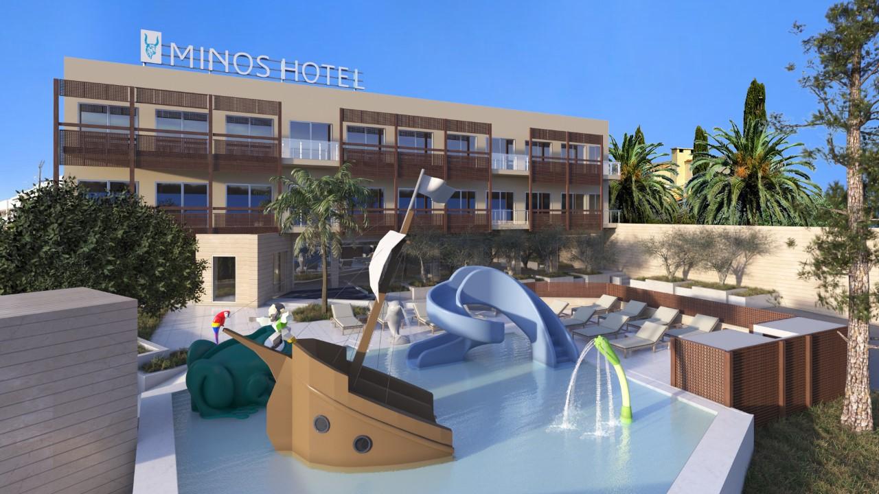 Minos Hotel Rethymno Exterior foto